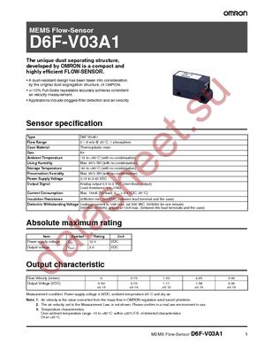 D6F-V03A1 datasheet  